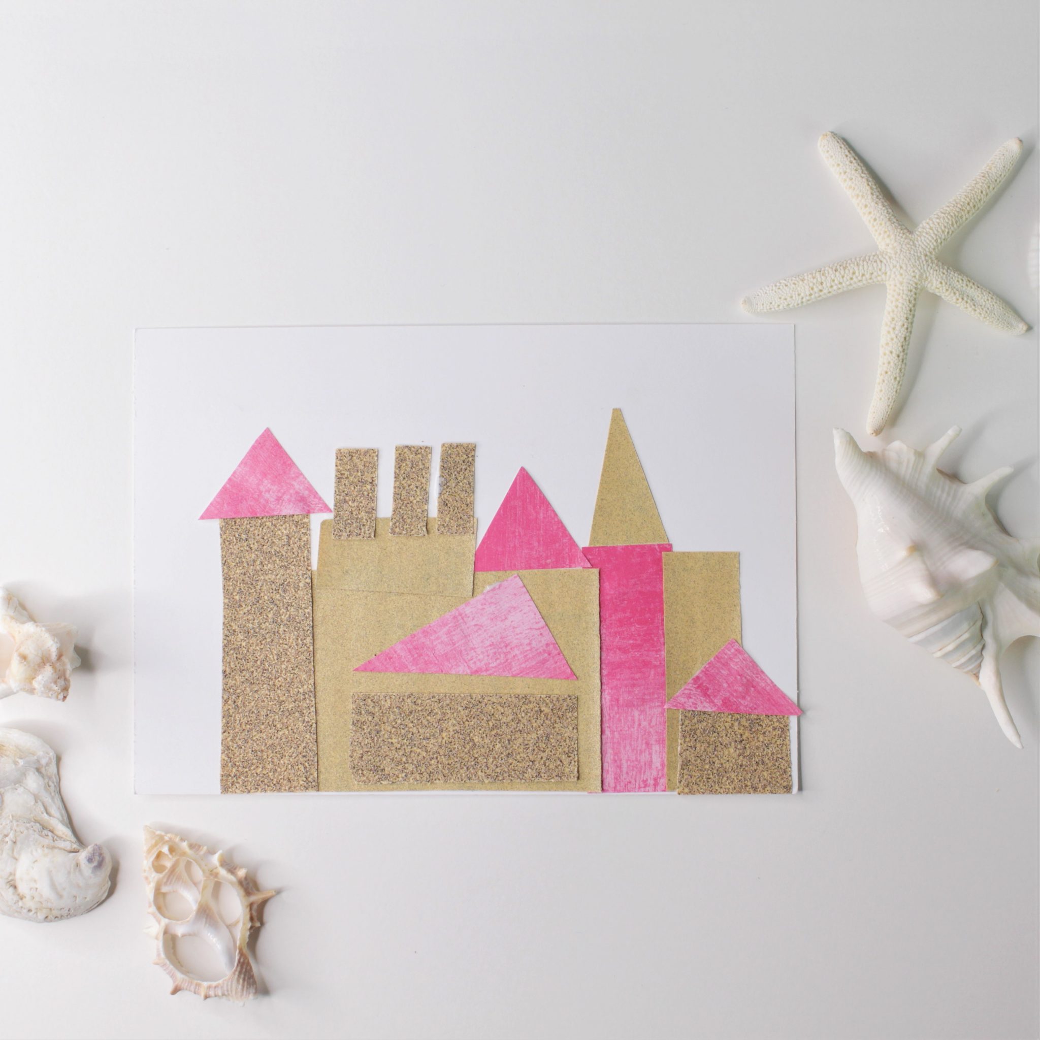 Sand Castle Collage Art Project for Kids (Using Sandpaper) - Grow Good ...